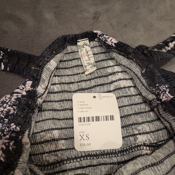 NWT Free People Intimately Hannah Boho Shirred Tiered Tank Top - Picture 6 of 10